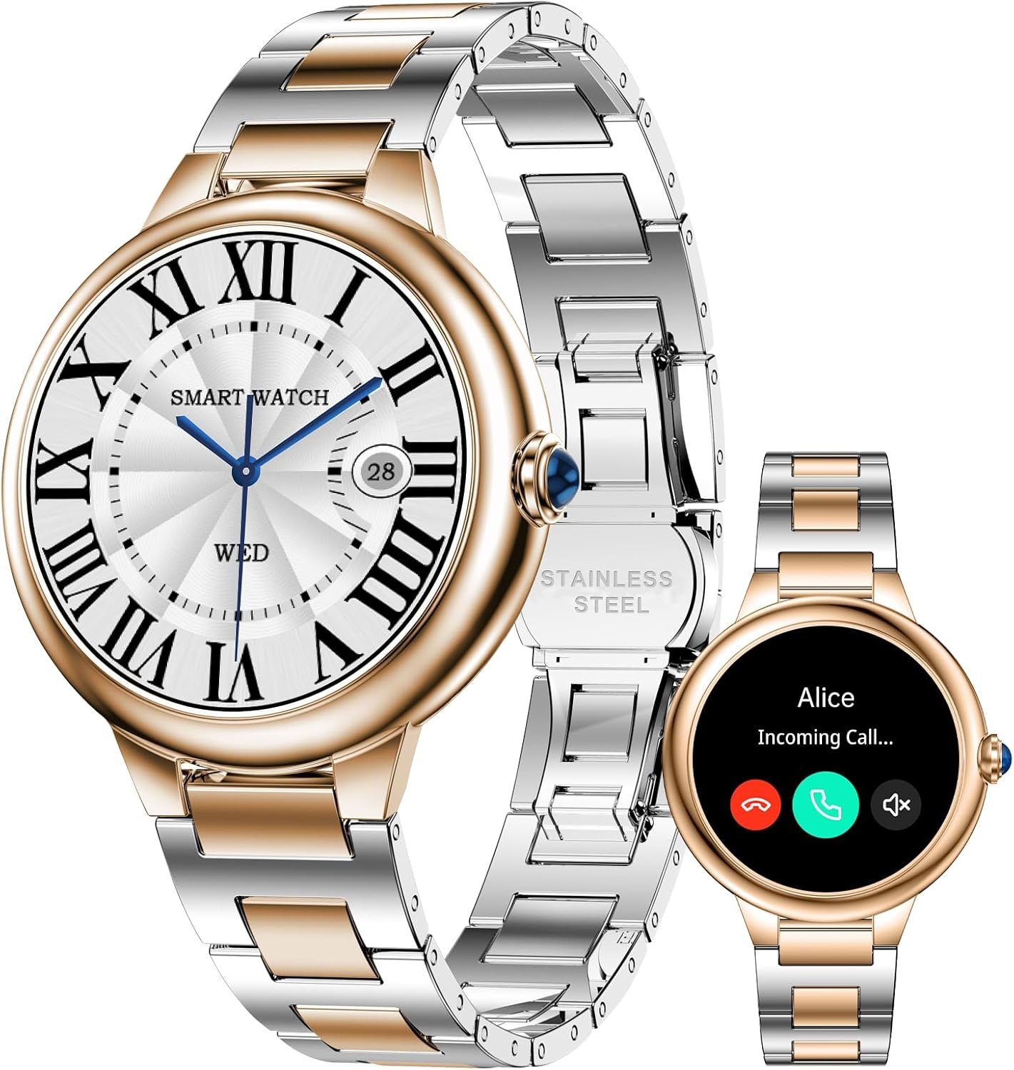 Luxury Smart Watches for Women, 1.19″ AMOLED, DA GPT, Answer/Make Call | Heart Rate/Blood Pressure/SpO2/Sleep Tracker, AI Watch Face, 107 Sport Modes Fitness Tracker, IP67 Waterproof, iOS/Android