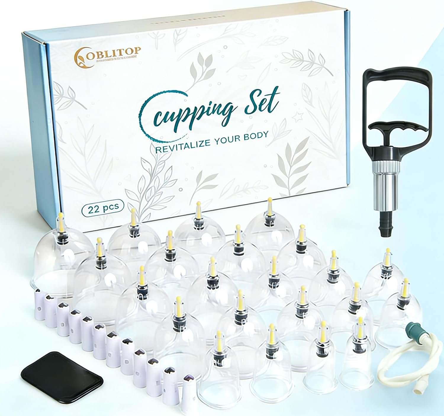Cupping Therapy Set 22 Cups, Large Size V2.0 for Women Men Vacuum Cup for Body Muscle Back Pain Relief Massage Suck Cellulite Suction Device Cups 22