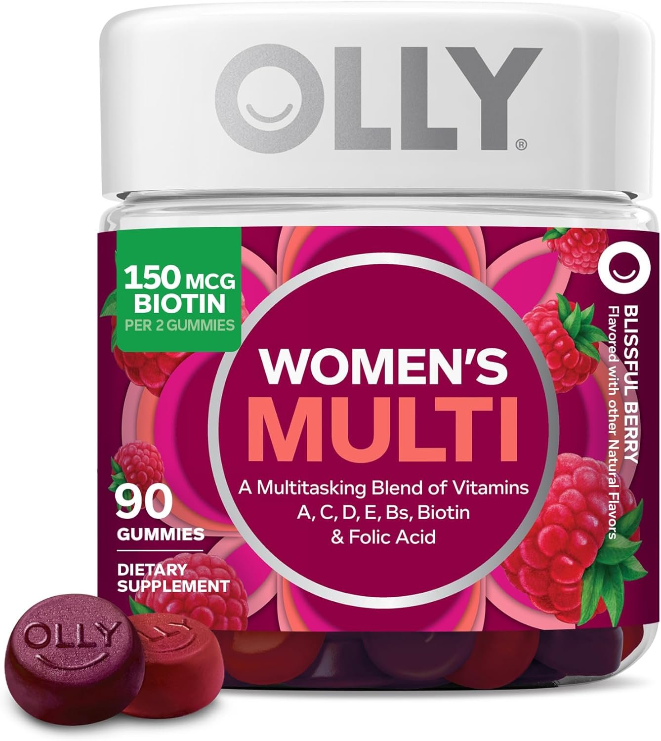 OLLY Women’s Multivitamin, Supports Overall Wellness,* Biotin – 90 Count