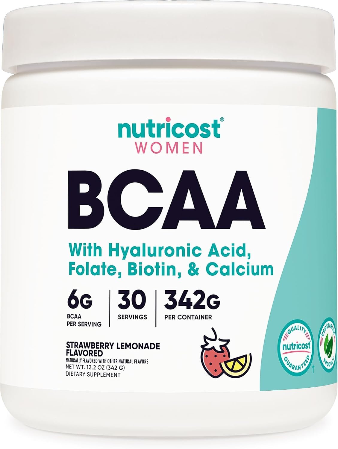 Nutricost BCAA for Women (Strawberry Lemonade) 30 Servings, Gluten-Free | Formulated Specifically for Women, GMO-Free
