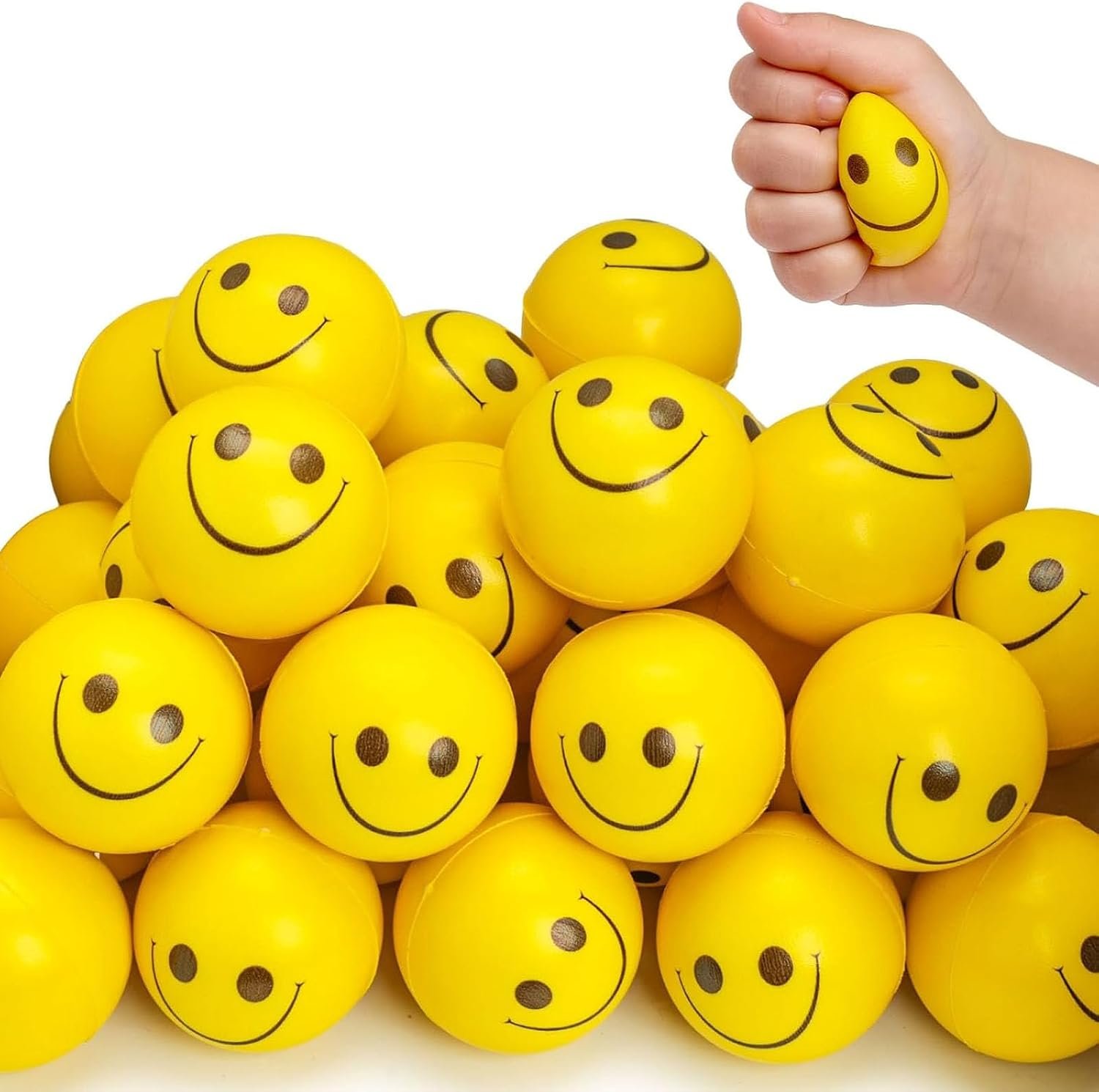 LOVESTOWN 40PCS Stress Balls Bulk for Party Favors, 2 Inch Squishy Toys | Fidget Toys Stress Relief Gifts for Kids Adults, Classroom Prizes Treasure Box, Pinata Party Supplies, Goodie Bag Stuffers