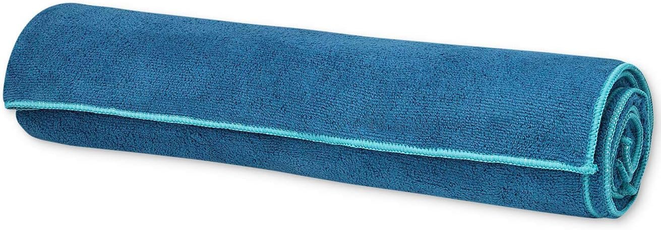Gaiam Stay-Put Yoga Mat Towel, Non-Slip, Corner Pockets | Corner Pocket Anchors | Microfiber Non-Slip | Quick-Dry | Hot Yoga, Bikram & Pilates | Mat-Sized