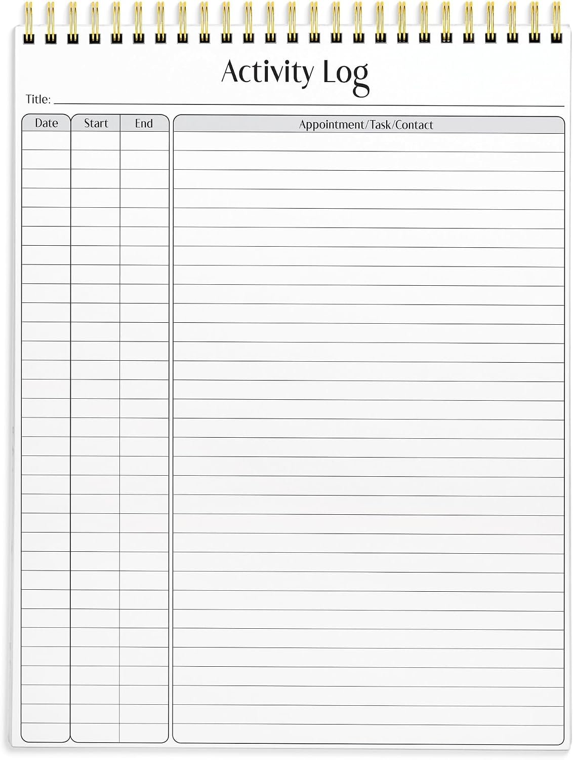 Better Office Products Activity Log Notepad, 8.5″ x 11″, Planning Note Pad, 50 Sheets, Double-Wire Spiral, Daily Time Tracking Productivity Checklist Organizer,(1 Pack)
