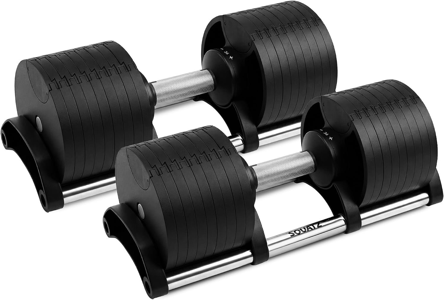 Squatz Adjustable Dumbbell Set 70-140LB Adjustable Dumbbells For Home Gym, Anti-Slip Handle With Heavy‑Duty Plates, Exercise Fitness Dumbbells For Home Gym Strength & Weight Training