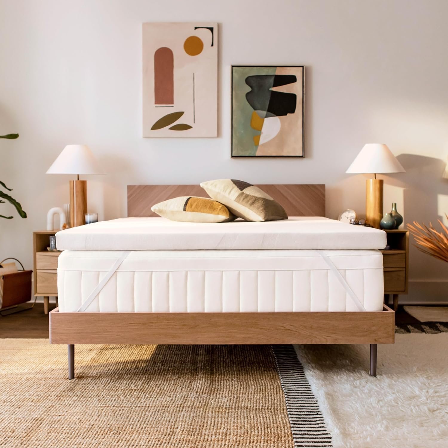 TEMPUR-Adapt (Supreme) 3″ Memory Foam Mattress Topper, Queen,White