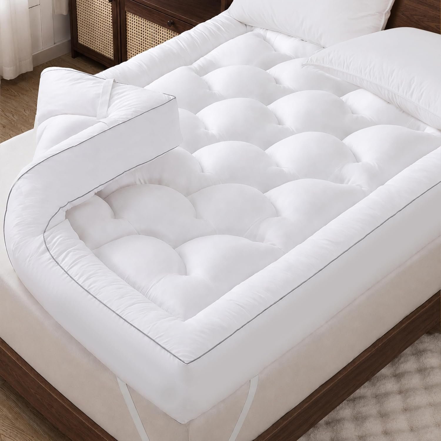5 Inch King Size Memory Foam Mattress Topper, Breathable Cooling Gel Pillow Top Bed Topper, Pressure Relieving Soft Supportive Mattress Pad for Back Pain, 78x80x5 Inch