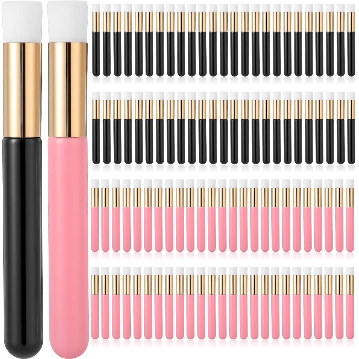 100 Pieces Lash Brushes for Cleaning, Lash Shampoo Brushes Eyelash Extension Cleansing Blackhead Removing Brush Nose Pore Deep Cleaning Facial Cleansing Brush Nose Washing Tool