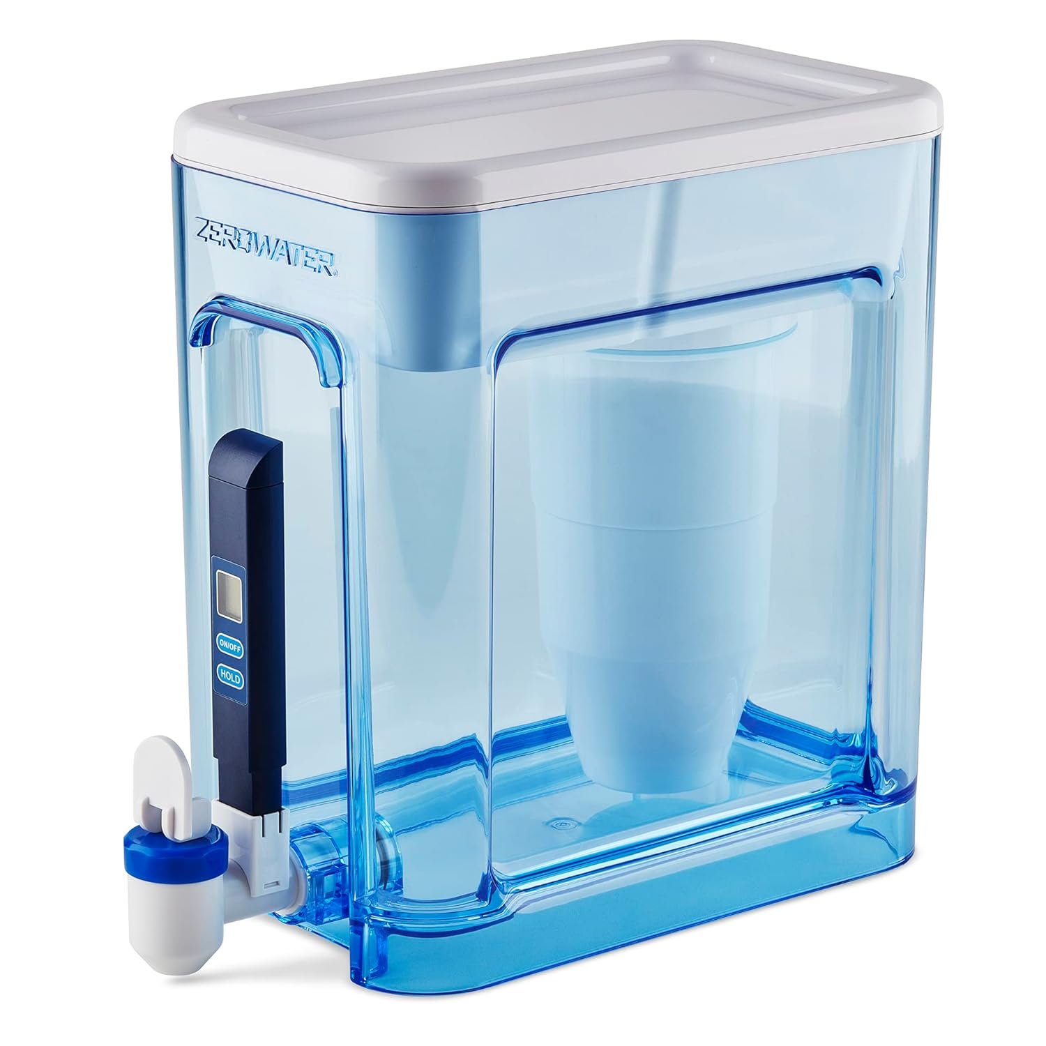 ZeroWater 22-Cup 5-Stage Water Filter Dispenser with Instant Read Out – 0 TDS for Improved Tap Water Taste – IAPMO Certified to Reduce Lead, Chromium, and PFOA/PFOS