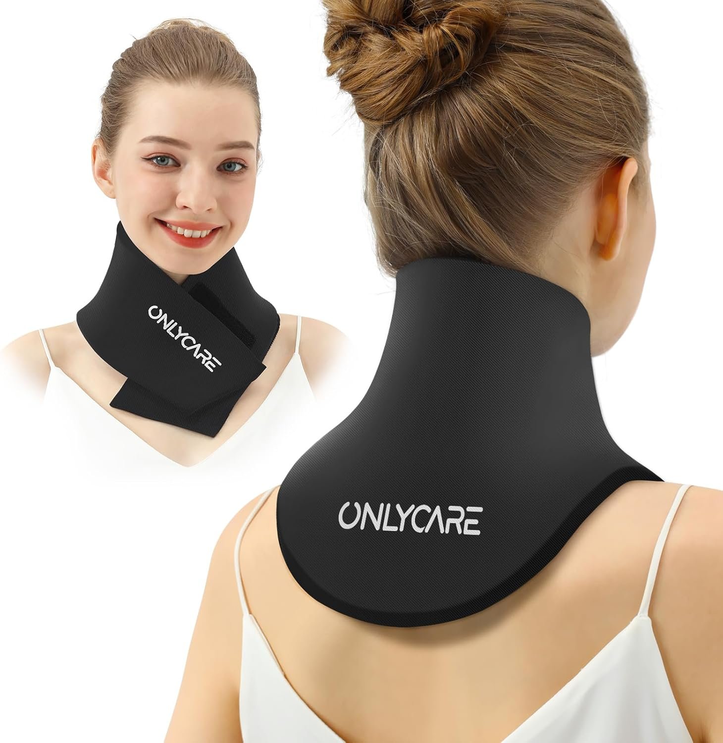 ONLYCARE Neck Ice Pack Wrap Gel – Upgraded Ice Packs for Neck Reusable | Hot and Cold Compress, Relief of Pain, Swelling, Sprains, Office Pressure