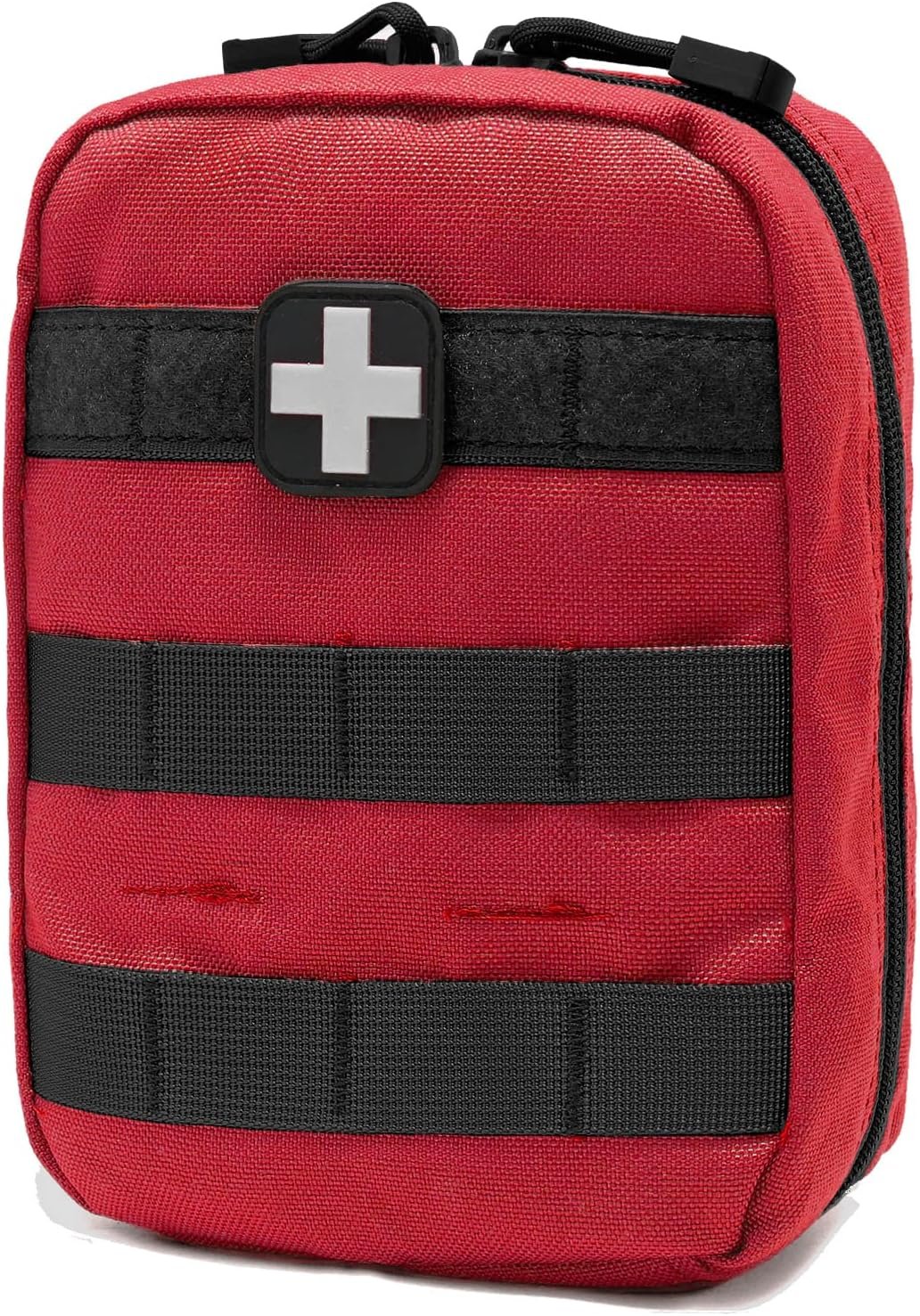 EMT Pouch MOLLE Ifak Pouch Tactical MOLLE Medical First Aid Kit Utility Pouch (with Medical Supplies Red)
