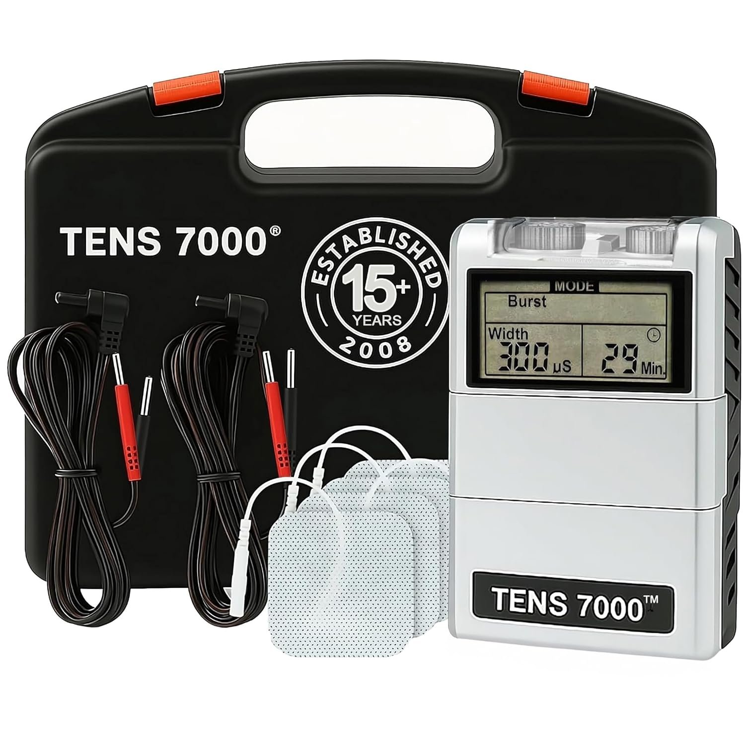 TENS 7000 Digital TENS Unit with Accessories – Muscle Stimulator Machine for Back Pain Relief, Sciatica, Neck, Nerve, Shoulder, Hip, Elbow, Muscle Pain Relief