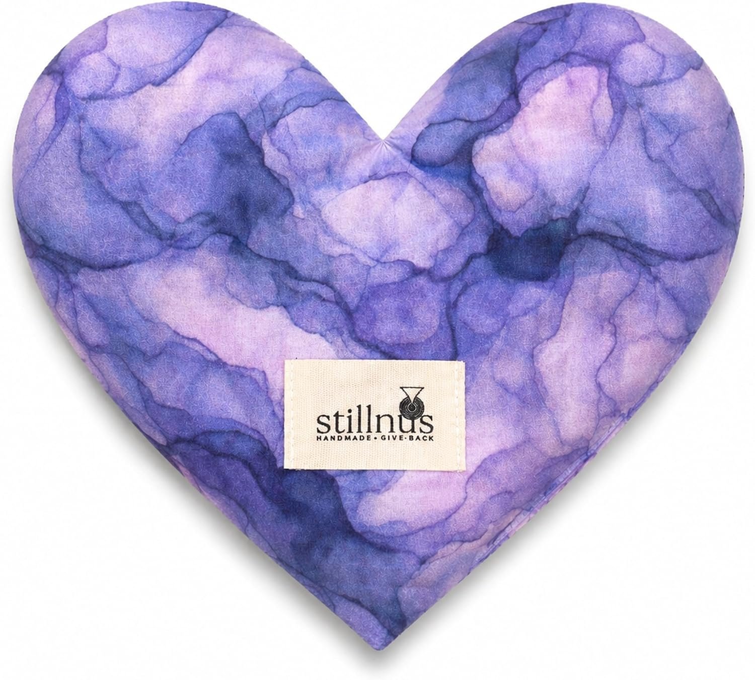 Stillnus Reverie Weighted Eye Pillow – Organic Flaxseed & Lavender, Watercolor Print, Heart Shaped, Relaxation & Feel Better Gift for Women