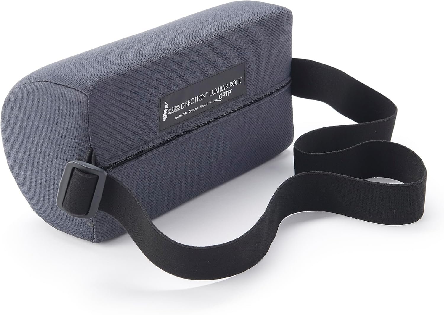 OPTP The Original McKenzie D-Section Lumbar Roll – Large, Firm Density | USA-made low back lumbar support pillow for office and travel, preferred by physical therapists, 4 1/4″ D x 5 1/2″ H x 11″ L