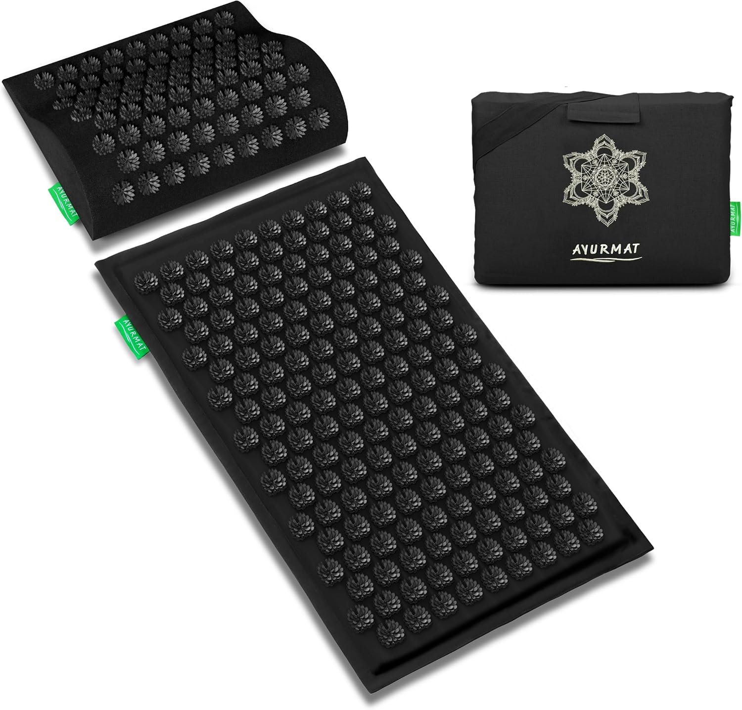 Acupressure Mat and Pillow Set – Full Body Acupuncture Mat | Premium Eco-Friendly Linen and Coconut Fiber Mat. Ideal for Full Body Pain Relief, Stress Reduction & Muscle Relaxation